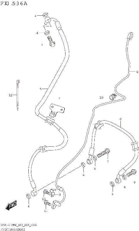 FRONT BRAKE HOSE (GSX-S750,GSX-S750Z)