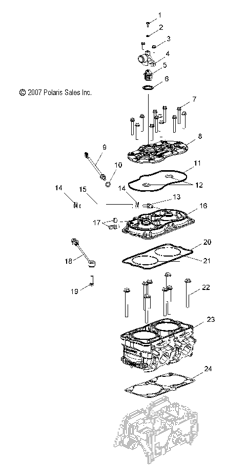 ENGINE, CYLINDER - S08PG8ES/EE/PH8ES/EE (49SNOWCYLINDER0880RMK)