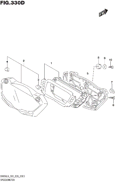 SPEEDOMETER (SV650AL9 E33)