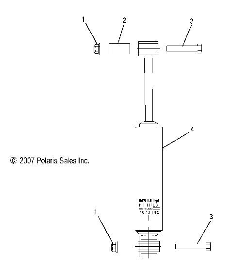 SUSPENSION, SHOCK, MID TRACK (7043189) - S08PY7FS/FE (49SNOWSHOCKMID7043189)