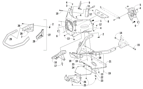 FRONT BUMPER AND FRAME ASSEMBLY