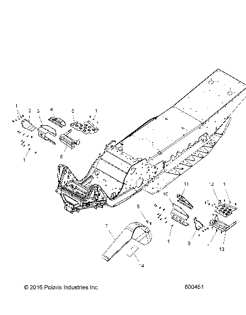 CHASSIS, FOOTREST and CLUTCH GUARD - S167MBX6JSA/JEA (600451)