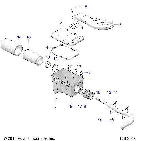 ENGINE, AIR INTAKE SYSTEM - A19SDE57F1/SDA57F1 (C102044)
