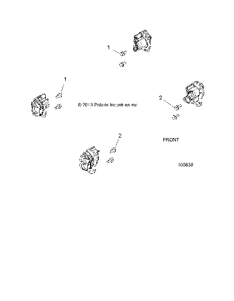 BRAKES, CALIPER MOUNTING - A18DCE87BB (100638)