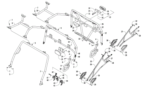 ROPS AND TAILLIGHT ASSEMBLY