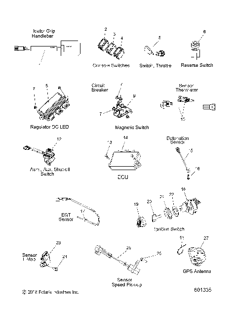 ELECTRICAL, SWITCHES, SENSORS and COMPONENTS - S19EFS8R ALL OPTIONS (601335)