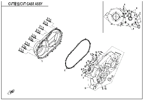 CVT CASE ASSY