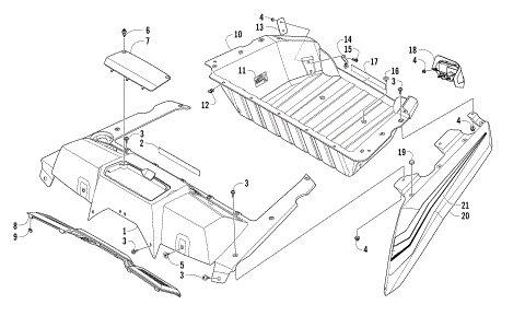 CARGO BOX AND TAILLIGHT ASSEMBLY