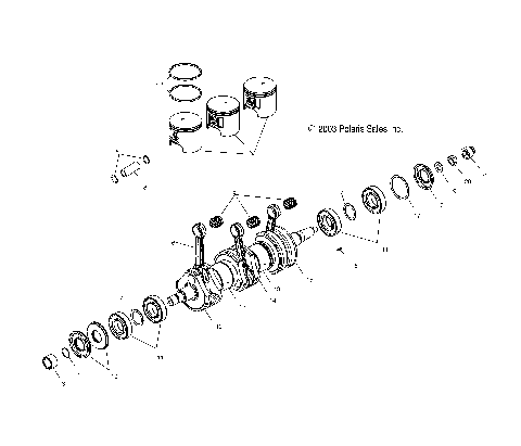CRANKSHAFT and PISTON - W045098CA/IA (4990459045C04)