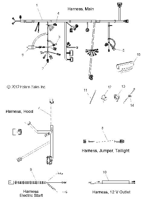 ELECTRICAL, WIRE HARNESS - S13BS6GSA/GSL/GEL/GSM (49SNOWHARNESS13600SBA)