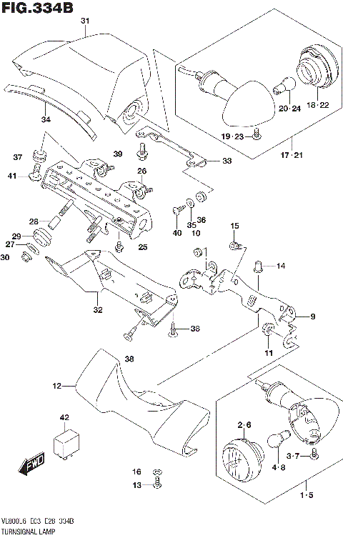 TURNSIGNAL LAMP (VL800L6 E28)