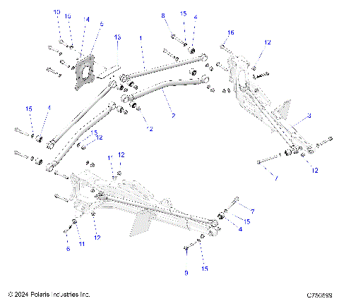 SUSPENSION, REAR TRAILING ARMS MOUNTING - Z25S4D92AA/AL/BA/BF/AF/BL (C750599)