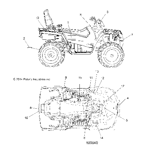 BODY, DECALS - A15SDA57AA/LJ/E57AJ [100040]