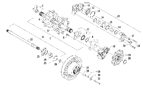 DRIVE TRAIN SHAFTS AND BRAKE ASSEMBLIES [99849]