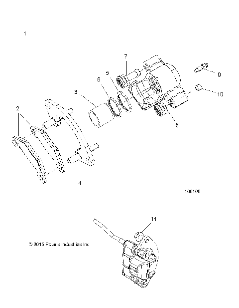 BRAKES, REAR CALIPER - A19SXN85A8 [100109]