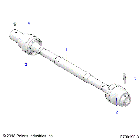 DRIVE TRAIN, FRONT PROP SHAFT - G21GAE99A4 (C700190-3)