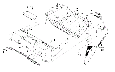 CARGO BOX AND TAILLIGHT ASSEMBLY [301118]