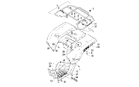 REAR RACK, BODY PANEL, AND FOOTWELL ASSEMBLIES [99980]