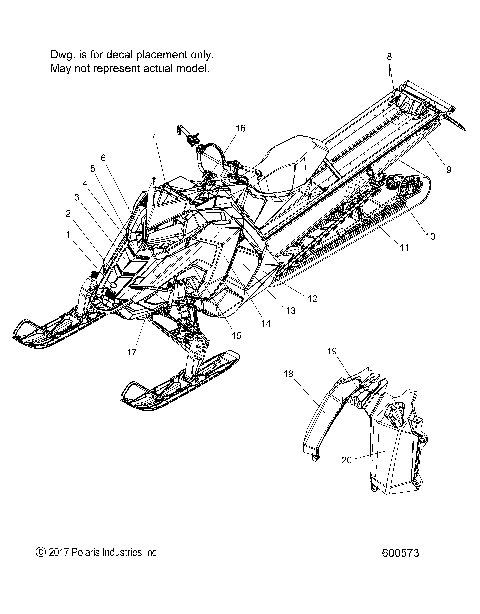 BODY, DECAL, SNOW CHECK RETRO, MDNITE BLU W/RED,WHITE ACCENT - S18EFK8P/EFM8P (600573)