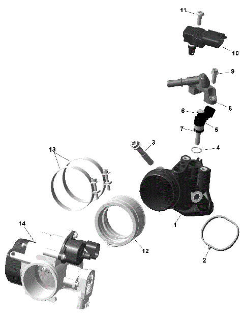 01- ROTAX - Air Intake Manifold And Throttle Body