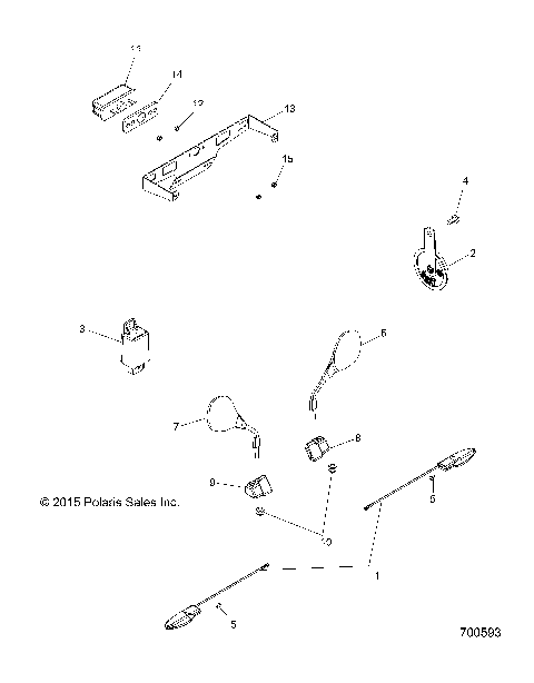 ELECTRICAL, LICENSE PLATE LIGHT, TURN SIGNAL AND HORN - Z16VHA57FJ (700593)