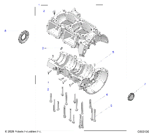 ENGINE, CRANKCASE - S26AJB6RSL/REL/AJE6RSL (C603135)