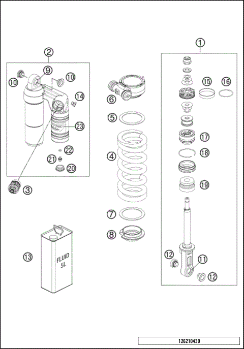 MONO SHOCK DISSASSEMBLED