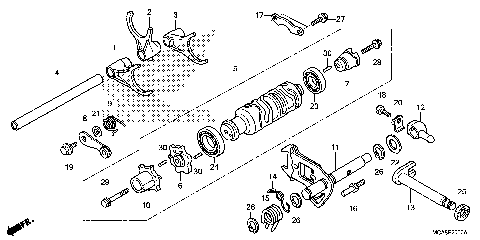 SHIFT DRUM@SHIFT FORK