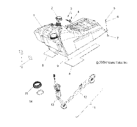 FUEL SYSTEM, FUEL TANK ASM. - S10PK6HSA/HSL/HEA/PM6HSA/HSL (49SNOWFUEL10600RMK)