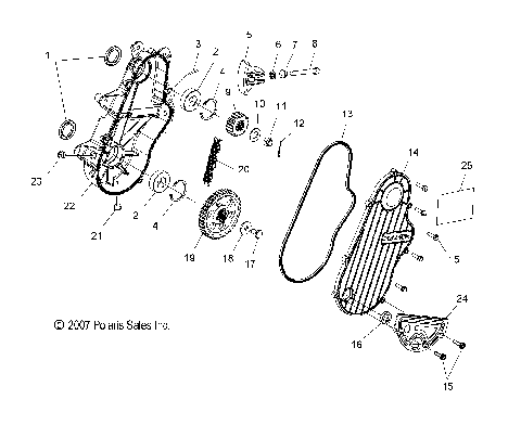 DRIVE TRAIN, CHAINCASE - S08PR6/PS6/PR7/PS7 (49SNOWCHAINCASE08600TRG)