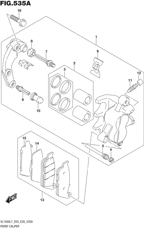 FRONT CALIPER (VL1500BL7 E03)