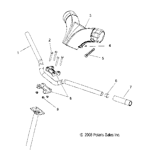 STEERING, HANDLEBAR MOUNTING - S12PT6HSL/HEL (49SNOWHANDLEBAR09600TRG)