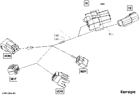 10- Electrical Harness, Front Section Added Europe