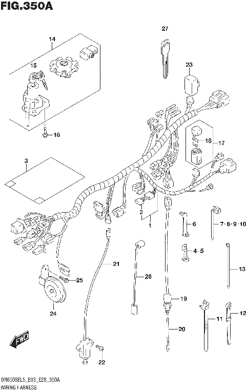 WIRING HARNESS (DR650SEL8 E03)