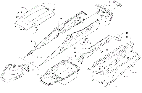 BUMPERS, STORAGE, AND TAILLIGHT ASSEMBLY [111324]