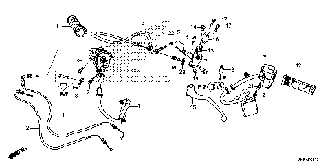 HANDLE LEVER@SWITCH@CABLE