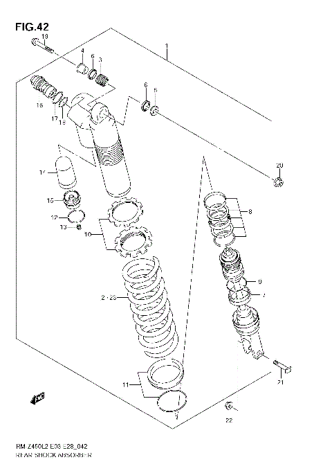 REAR SHOCK ABSORBER (E28)