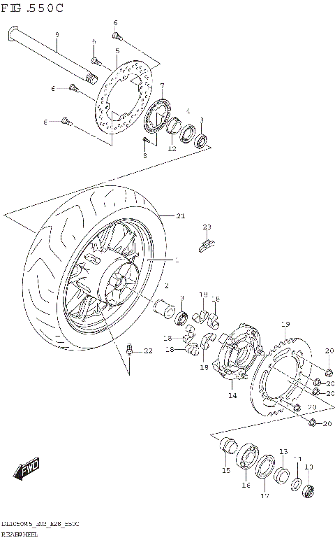 REAR WHEEL (DL1050RR)