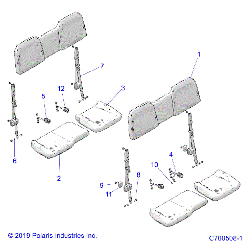 BODY, SEAT AND SEAT BELTS - D21BEPD4B4 (C700508-1)