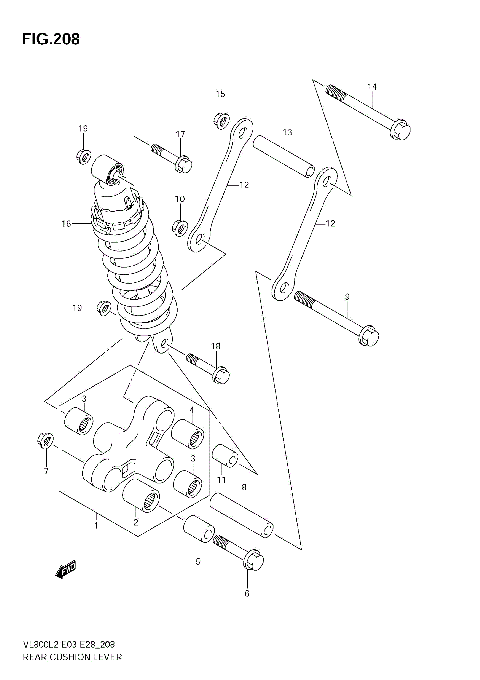 REAR CUSHION LEVER (VL800C  E33)
