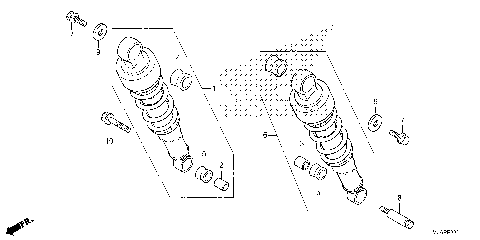 REAR SHOCK ABSORBER (2)