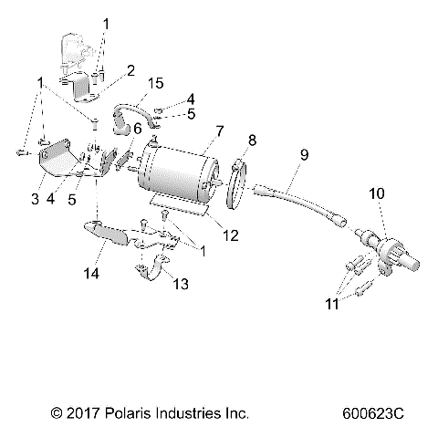 ENGINE, STARTER MOTOR - S23FJE8PS/8PE ELECT. START OPTION (600623C)
