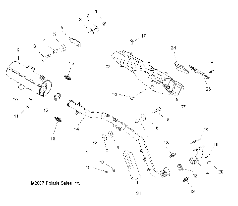 ENGINE, EXHAUST - A10MH50AJ/AX/AZ (49ATVEXHAUST08SP500)