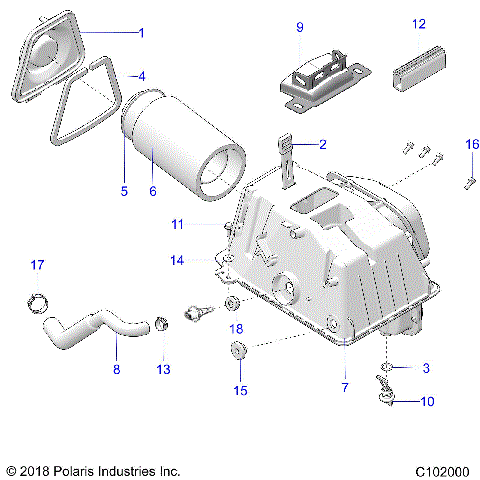 ENGINE, AIR INTAKE - A20SXE95KL/KR (C102000)