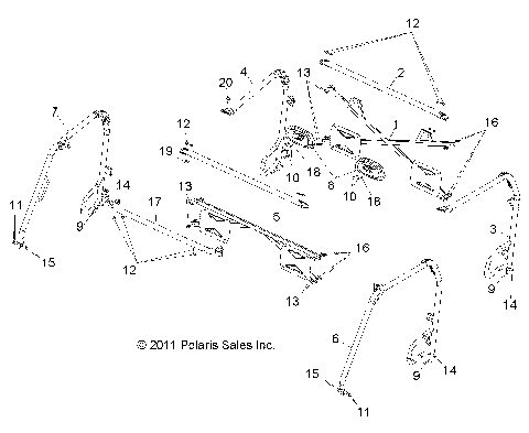 CHASSIS, CAB FRAME - R14WH76AA/EAC (49RGRFRAME11800CREW)