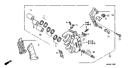 LEFT FRONT BRAKE CALIPER