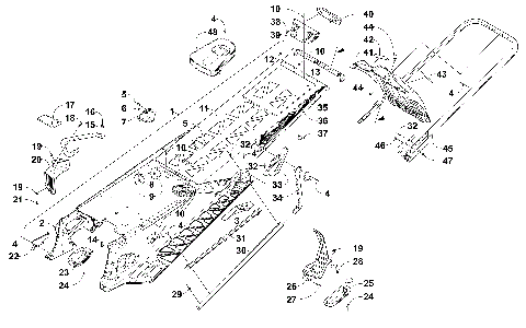 TUNNEL, REAR BUMPER, AND SNOWFLAP ASSEMBLY [102057]