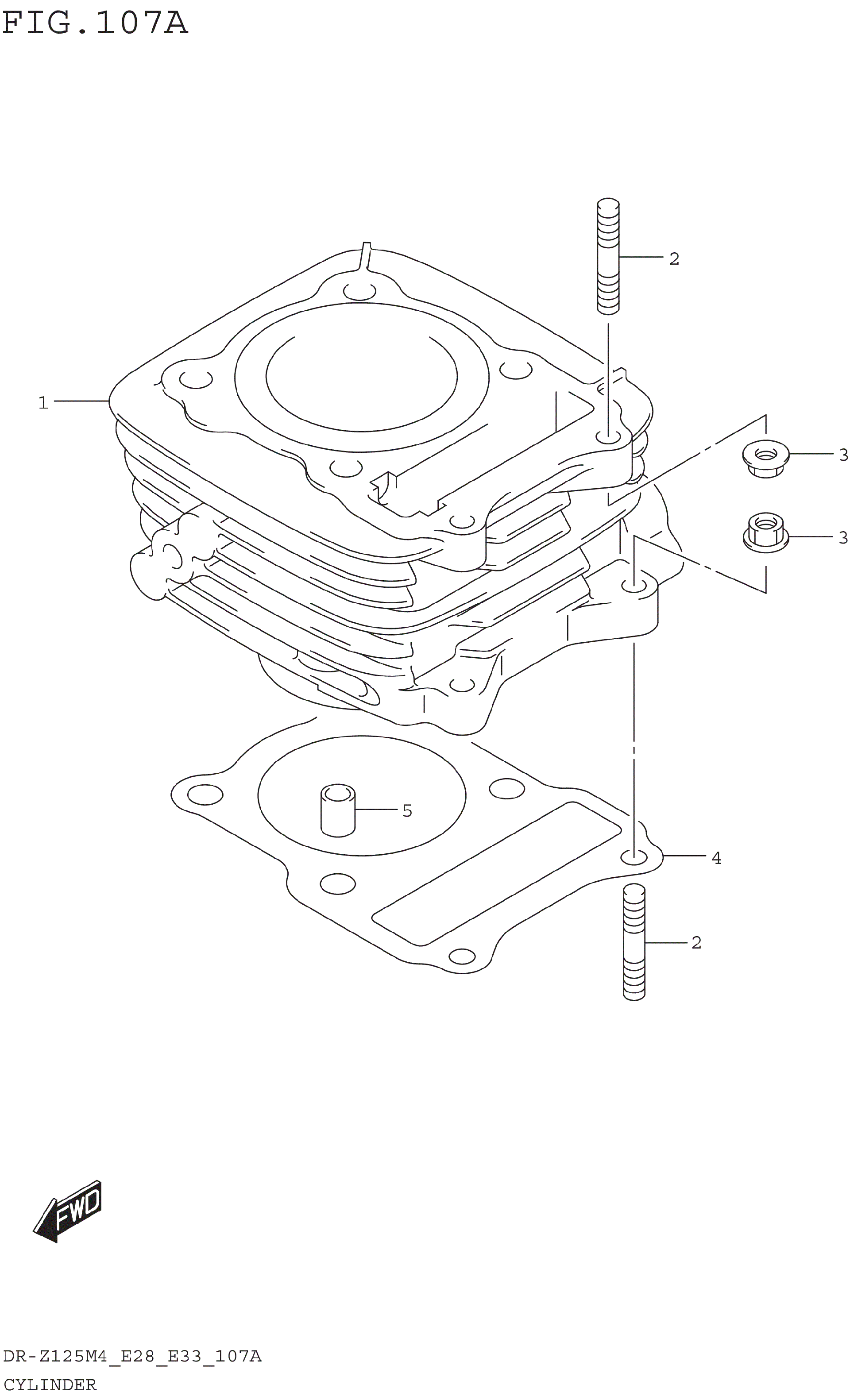 2024 Suzuki DR,Z125L (DR,Z125LM4) CYLINDER Motorcycles Parts