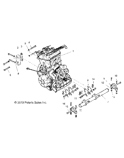 ENGINE, MOUNTING & LONG BLOCK - Z16VDE99FM/NM (49RGRENGINEMTG14RZR1000)