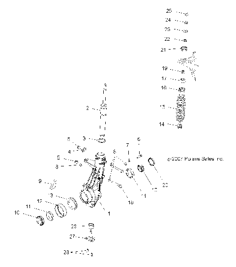 SUSPENSION, FRONT STRUT - A09BG50FA (49ATVSTRUT08SCRAM)